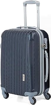 Senator Hard side Suitcase on Wheels Ultra Lightweight ABS Light Spinner Trolley Case with Spinner Wheels 4 - KH132 (24, Navy Blue) on Amazon.ae - Price Tracker