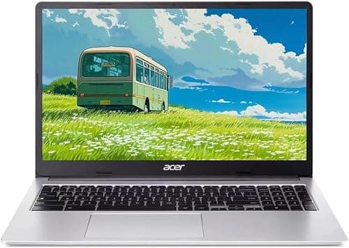 Acer Chromebook 315, 15.6" FHD Display Laptop, Intel Celeron N4500, 4GB RAM, 64GB eMMC, Webcam, Chrome OS, Pure Silver, Protective Case Included, TWE 64GB SD Card على Amazon.ae - متتبع الأسعار