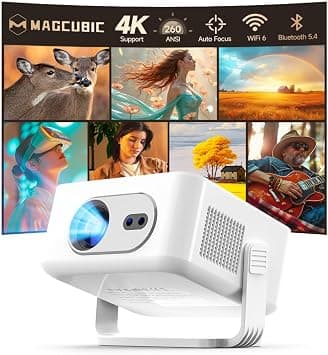 2025 Android 14 Smart Projector 4K & 8K Support, Protable Projectors with WiFi 6 and Bluetooth 5.4, Auto Focus & Vertical Keystone, 180°Rotatable, Mini Proyector for Outdoor Home HY300Max on Amazon.ae - Price Tracker