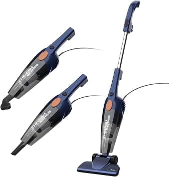 Deerma DX118C Pro 2-in-1 Handheld Vacuum Cleaner, Vacuum Cleaner 600W 15kPa Strong Suction Powerful Lightweight 5M Power Cable | HEPA Filtration Upright & Handheld Vacuum Dual-Usage - متتبع أسعار Amazon.sa