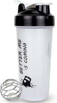 600ml Protein Shaker Bottle for Mixing Powders Gym BPA-Free Leak Proof 20oz Shake Blender Cup with Carry Hook Transparent - Best Deal Finder