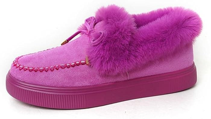 Ladmiple Winter Boots For Women Fashion Casual Slip-on Warm Loafers Shoes Faux Fur-Lined Comfortable Snow Ankle Booties on Amazon.ae - Price Tracker