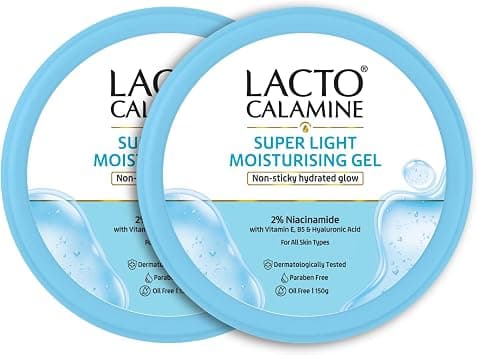 Lacto Calamine Super Light Moisturizer for Face | 150g x 2 | Moisturiser for Oily Skin with Niacinamide, Hyaluronic Acid | Face Moisturizer with 300% Instant Hydration, 90% Stronger Moisture Barrier on Amazon.ae - Price Tracker