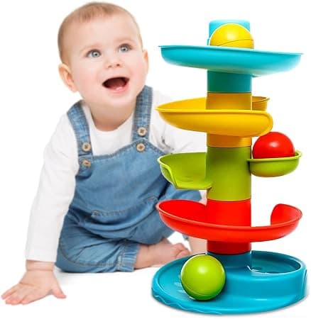 Baybee Baby Ball Tower for Toddlers, Ball Drop and Roll Swirling Tower with 4 Tier & 3 Balls | Educational Development Activity Toys for Kids | Ball Tower Ramp Toys for Baby 1 2 3 4 Years - Amazon.ae Price Tracker