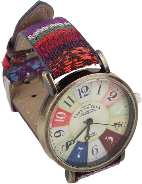 Multicolour Bohemian Brass PU Leather Women Watch for Birthday Party Gifting on Amazon.ae - Price Tracker