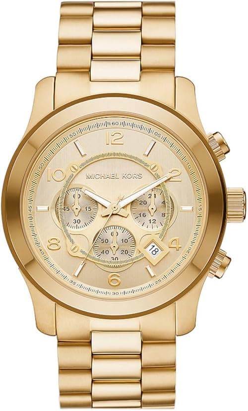Michael Kors Runway Chronograph Gold-Tone Stainless Steel Watch - MK9074 on Amazon.ae - Price Tracker