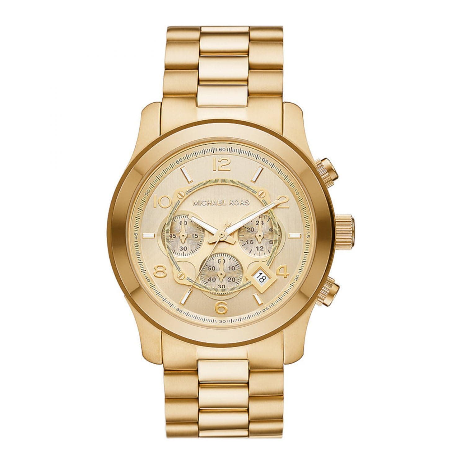 Michael Kors Runway Chronograph Gold-Tone Stainless Steel Watch - MK9074 on Amazon.ae - Price Tracker