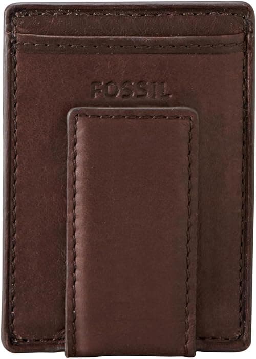 Fossil Men's Quinn Leather Magnetic Card Case Wallet on Amazon.ae - Price Tracker