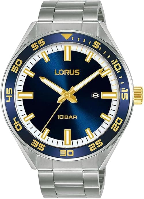 Lorus Unisex's Analog-Digital Quartz Watch with Stainless Steel Strap RH933NX9, Black, bracelet on Amazon.ae - Price Tracker
