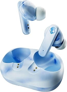 Skullcandy EcoBuds in-Ear Wireless Earbuds, 8 Hr Battery, Battery-Free Charging Case, Microphone, Works with iPhone Android and Bluetooth Devices - Glacier على Amazon.ae - متتبع الأسعار