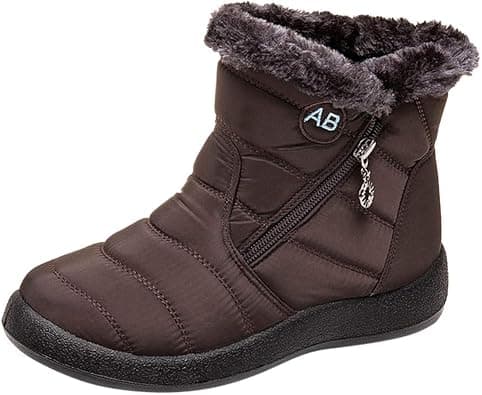 Women Snow Boots Winter, Ladies Solid Ankle Short Boots Waterproof Footwear Warm Shoes on Amazon.ae - Price Tracker