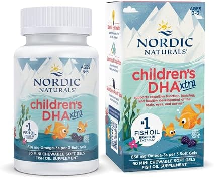 Nordic Naturals Children's DHA Xtra, Berry Punch, (636mg, 90 Mini Soft Gels) على Amazon.ae - متتبع الأسعار