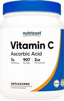 Nutricost Ascorbic Acid Powder (Vitamin C) 2 LBS - Gluten Free, Non-GMO - Best Deal Finder