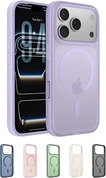 Belkin SheerForce Grip MagSafe Compatible iPhone 17 Pro Case with Slim Design & Anti-Slip Side Lines - Magnetic, Transparent, & Shockproof Protective iPhone Case - Lavender على Amazon.ae - متتبع الأسعار