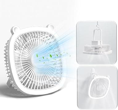OYDAS Desk Fan, Table Fan with Led Light, 3 Speeds Air Circulator Fan silent, Desktop Fan USB Powered, Built-in Battery, Personal Fan for Home, Bedroom, Office (cc16) on Amazon.ae - Price Tracker
