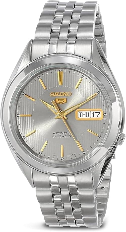 SEIKO Automatic Watch for Men 5-7S Collection - with Day/Date Calendar, Luminous Hands, Stainless Steel Case & Bracelet on Amazon.ae - Price Tracker