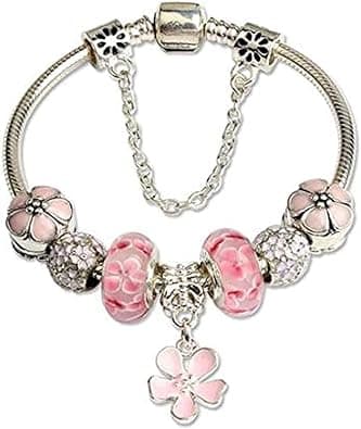 925 Silver Dangle Heart Crystal Beads Charms Pandora Elements Bracelet Valentines Gift on Amazon.ae - Price Tracker