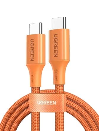 UGREEN Type C Cable 1M, iPhone 17 Pro Compatible USB C Charging Cable | Cosmic Orange,100W Laptop & Phones Fast Charging,Certified safe battery protection,Premium nylon braided on Amazon.ae - Price Tracker