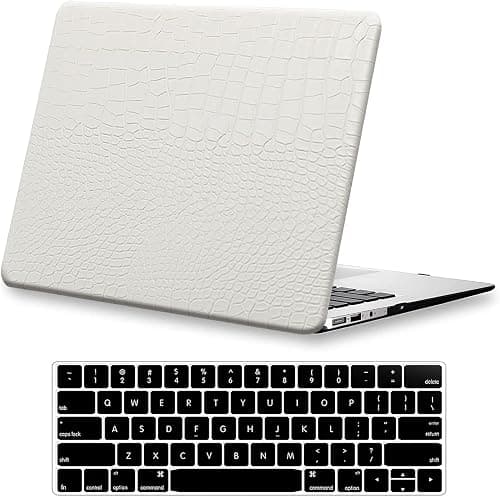 Compatible with MacBook Air 13 inch Case 2017-2010 Release A1369 A1466, Crocodile Leather Hard Shell Case & Keyboard Cover for Old MacBook Air 13 inch 2010-2017, Has Logo Cutout, White on Amazon.ae - Price Tracker
