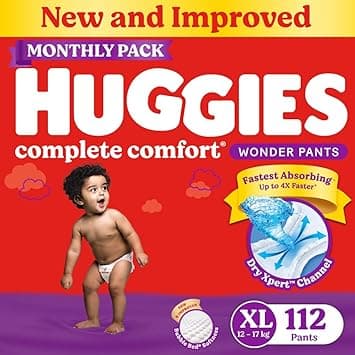 Huggies Wonder Pants Diapers Monthly Pack, Extra Large (112 Count) - Amazon.ae Price Tracker