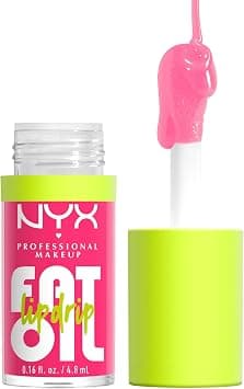 NYX Professional Makeup Fat Oil Lip Drip, Moisturizing, Shiny, Vegan Tinted Lip Gloss, Non-Sticky, 12H Hydration, Squalane, Raspberry & Cloudberry Oils - Missed Call - Best Deal Finder