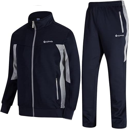 TBMPOY Men's Tracksuit, 2-Piece Set, Casual, Athletic Sweat Suit with Full Zipper, for Jogging, Warm-Up on Amazon.ae - Price Tracker