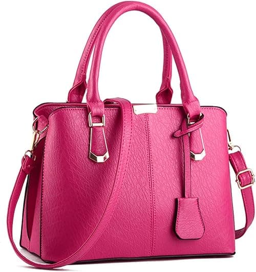 Pahajim women handbags PU leather top handle satchel tote purse shoulder bags on Amazon.ae - Price Tracker