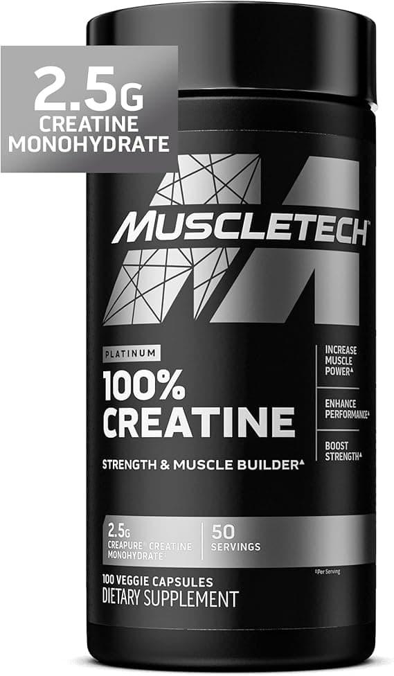 MuscleTech Creatine Monohydrate Pills Platinum 100% Pure Formula Muscle Builder & Recovery Support for Men & Women, 100 Count on Amazon.ae - Price Tracker