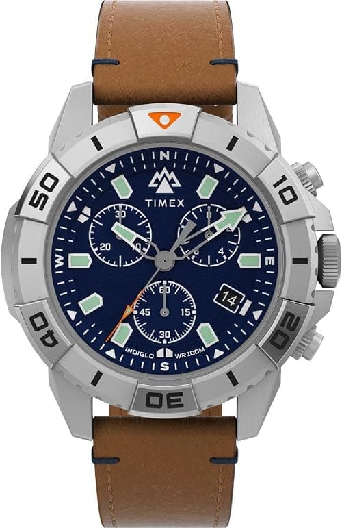Timex Men Chronograph Quartz Watch with Leather Strap TW2W16000 على Amazon.ae - متتبع الأسعار