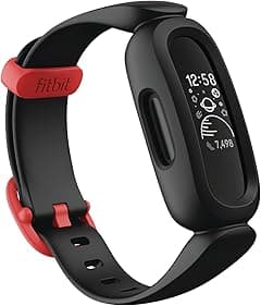 Fitbit Ace 3, Activity Tracker For Kids 6+ With Animated Clock Faces, Up To 8 Days Battery Life & Water Resistant Up To 50 M, Black/Sport Red, One Size - Amazon.ae Price Tracker
