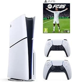 SIE Sony PlayStation 5 Slim Disc with Extra Dualsense White Controller and FC25 - International Version - متتبع أسعار Amazon.sa