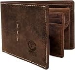 Wallet for Men-Genuine Leather RFID Blocking Bifold Wallet With Coin Pocket (Dark Brown) - Best Deal Finder