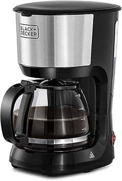 Black+Decker 750W 10 Cup Coffee Maker/Coffee Machine With Glass Carafe For Drip Coffee, Silver/Black - Dcm750S-B5, 2 Years Warranty (Renewed) on Amazon.ae - Price Tracker