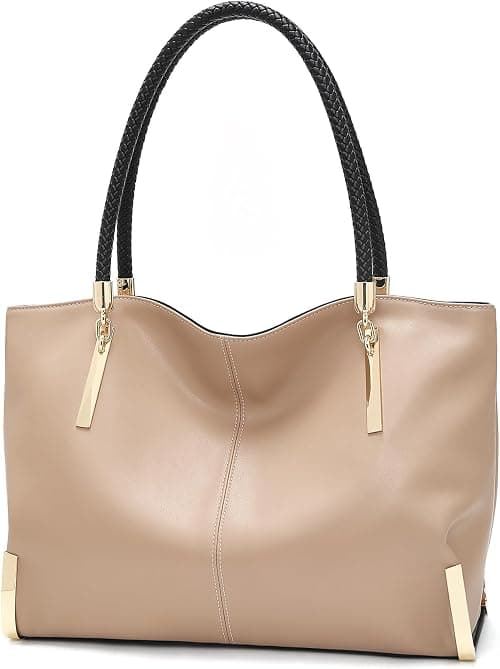 FOXLOVER Large Capacity Tote Handbags for Women, Women's Top-handle Bags Fashion Shoulder Bags Purses Minimalist design على Amazon.ae - متتبع الأسعار