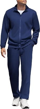COOFANDY Men's Tracksuits Casual Sweatsuit 2 Piece Full Zip Athletic Jogging Suit Sets Sport Sweat Suit - Best Deal Finder