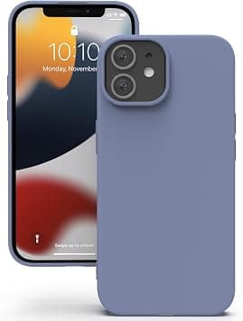 YATWIN Silicone Case for iPhone 12/12 Pro, Soft-Touch, Shockproof, DustProof, Antiskid Full Body Armour Phone Cover for Apple iPhone 12/12 Pro - Lavender Grey على Amazon.ae - متتبع الأسعار