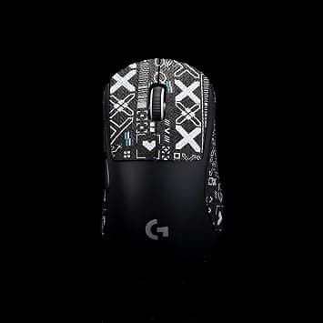 Grip Tape for logitech G Pro X Superlight 2 DEX (GPW4) - Anti-Slip,Enhanced Control, Sweat Resistance,Improves FPS Gaming Grip & Mouse Protection [Pre-Cut] Printsteam Black White 0.5mm - Best Deal Finder