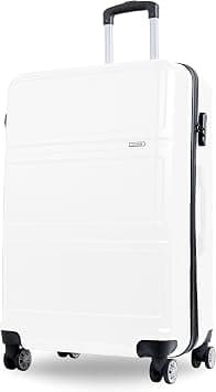Reflection ABS Carry On Suitcase Airline Approved, Lightweight 28 Inch Luggage- 360° Silent Wheels, ABS Hard Luggage Trolley, Spinner Wheels, Travel Luggage (28-Inch, White) على Amazon.ae - متتبع الأسعار