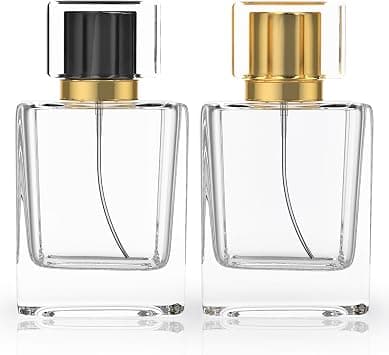 زجاجة عطر قابلة لاعادة الملء، عبوة من 2 زجاجة بخاخ عطر زجاجية سعة 50 مل، 1.7 اونصة، بخاخ عطر كبير فارغ للسفر، زجاجات عطر بديلة للنساء والرجال على أمازون - دليلك لأفضل العروض