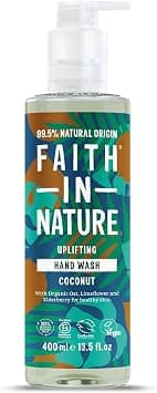 Faith in Nature | 400 ml | Uplifting Hand Wash | Coconut | 99.5% Natural Origin | With Organic Oat, Limeflower & Elderberry | No SLS or Parabens | Vegan & Cruelty-Free - Best Deal Finder
