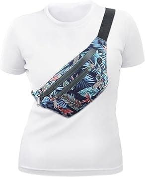 Entchin Fanny Pack for Women Men,Crossbody Belt Bag with 4-Zipper Pockets,Adjustable Waist Bag Pack,One of the Most Popular Travel Essential Gifts for Walking,Traveling,Cycling and Shopping, Floral on Amazon.ae - Price Tracker