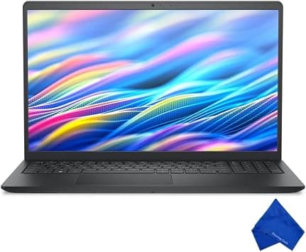 Dell 15 DC15250 15.6" FHD Laptop - Intel core i5-1334U, 8GB RAM, 512GB SSD, Windows 11, Newest Model (with Microfiber Cloth) - Carbon Black - متتبع أسعار Amazon.sa