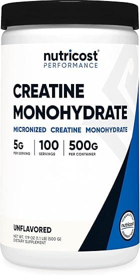 Nutricost Creatine Monohydrate Micronized Powder 500G, 5000mg Per Serv (5g) - 100 Servings, 17.9 Oz on Amazon.ae - Price Tracker