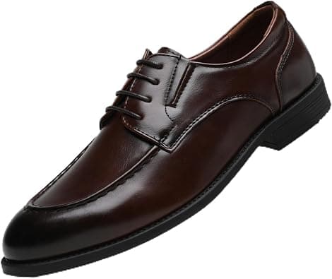 Men's Cap-Toe Oxford Leather Dress Shoes - Polished Lace-Up Formal Footwear for Business, Office & Daily Wear on Amazon.ae - Price Tracker