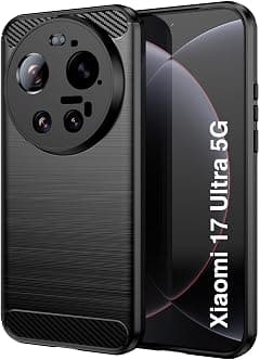 for Xiaomi 17 Ultra 5G Case, Military-Grade Shockproof Carbon Fiber Texture Cover, Slim Flexible TPU Bumper, Anti-Scratch Anti-Slip Protective Shell - Black - Amazon.ae Price Tracker