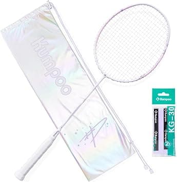 Badminton Racket Professional, Carbon Fiber Badminton Racket Set with Grip&Bag, Pro Badminton Racket Racquet 5U Lightweight with Great Strength for Training Games Backyards Outdoor, K01 على Amazon.ae - متتبع الأسعار