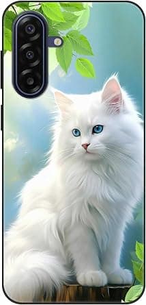 for SAMSUNG GALAXY M17 5G Cute Case,Soft Frosted Matt Black TPU Ultra-Slim Stylish Protective Cover Drop Protection, Non-slip Cute pattern design- White Cat on Amazon.ae - Price Tracker