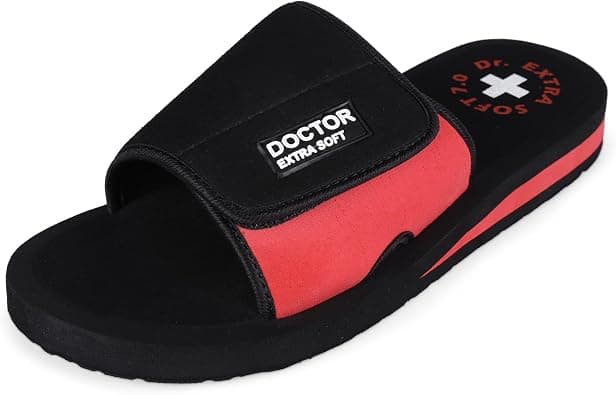 DOCTOR EXTRA SOFT Men's Ortho Care Orthopaedic and Diabetic Adjustable Strape Super Comfort Dr Sliders Flipflops and House Slippers for Gent's and Boy's Slides-D-51 على Amazon.ae - متتبع الأسعار