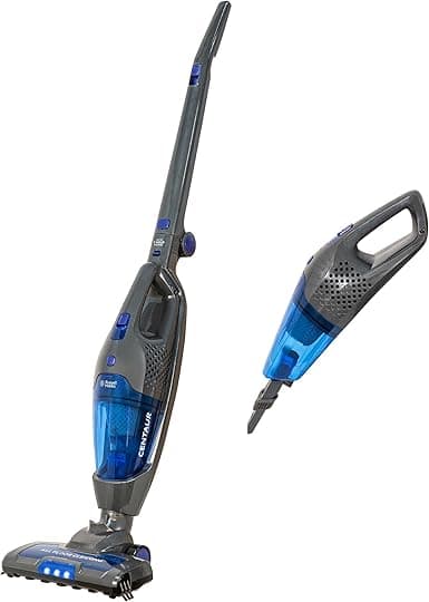 Russell Hobbs Cordless Upright Stick Vacuum Cleaner Bagless 2 in 1 Grey and Blue 600W 2 Speed Settings 60 min Run Time, for Carpets & Hard Floors with Crevice & Brush Tool, 2 Year Guarantee RHSV2211 on Amazon.ae - Price Tracker