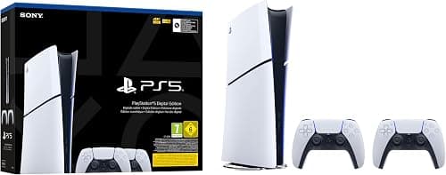 Playstation Pack Console 5 (PS5) Edition Numérique (Modèle - Slim) Plus 2ème manette DualSense Blanche على Amazon.ae - متتبع الأسعار